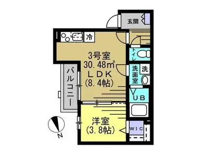 SK八潮(1LDK/1階)の間取り写真