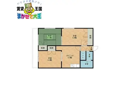 エクセルハイツ(3DK/2階)の間取り写真