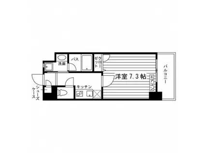 アプリーレ代官町(1K/3階)の間取り写真