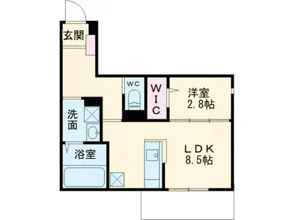 ルミエール真栄房(1LDK/1階)の間取り写真