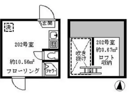 ソフィアテンポ(ワンルーム/2階)の間取り写真