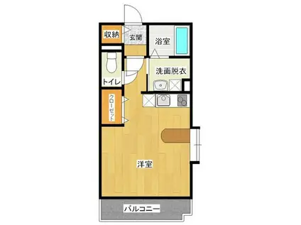 アール・ウェール(ワンルーム/1階)の間取り写真