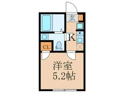 ベリエ鷺宮(1K/3階)の間取り写真