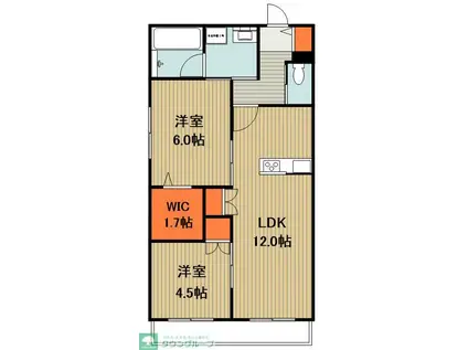 MARINE26(2LDK/1階)の間取り写真