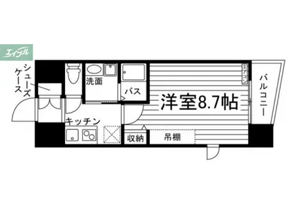 フォレスタ岡山医大前(1K/11階)の間取り写真