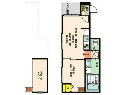 SAISON NOUVELLE(1LDK/1階)の間取り写真
