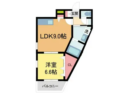 GKレジデンス清荒神(1LDK/3階)の間取り写真