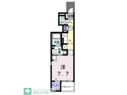 KARAZ(1K/1階)の間取り写真