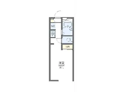 レオパレスラ・プランタン(1K/1階)の間取り写真