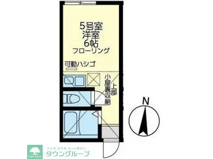 ユナイト追浜ジョルジャ・メローニ(ワンルーム/2階)の間取り写真