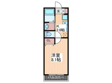 LARGE RAVIN大塚西(1K/2階)の間取り写真