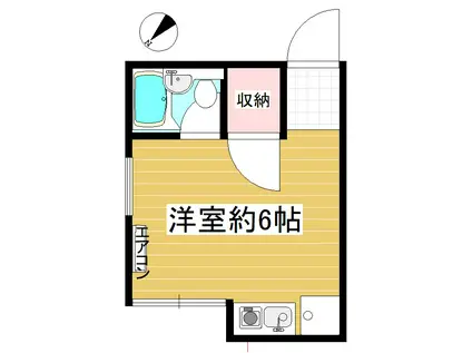 ホーオリ上末吉(ワンルーム/2階)の間取り写真
