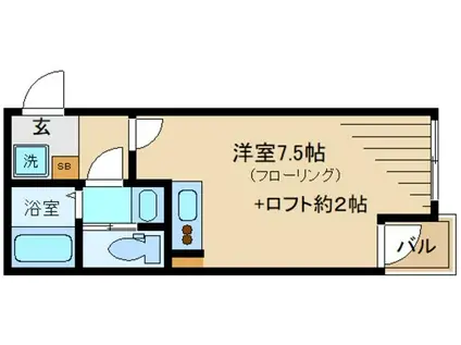 ミラージュ中野(ワンルーム/3階)の間取り写真