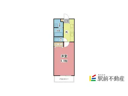 レキシントン・スクエア鍋島(1K/4階)の間取り写真