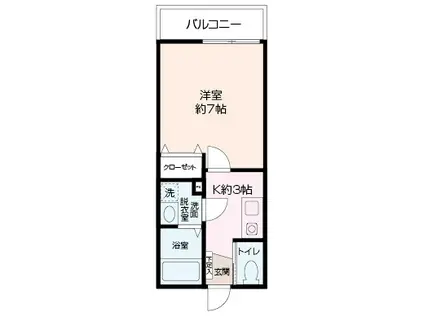 CLASSY追浜(1K/1階)の間取り写真
