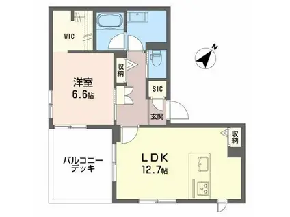 モーンストローレ(1LDK/1階)の間取り写真