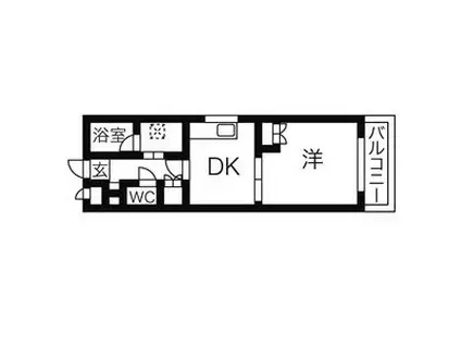 BONHEUR住友(1DK/1階)の間取り写真