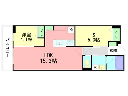 GRAND RESIDENCE UCHIYAMA IV(2LDK/3階)の間取り写真