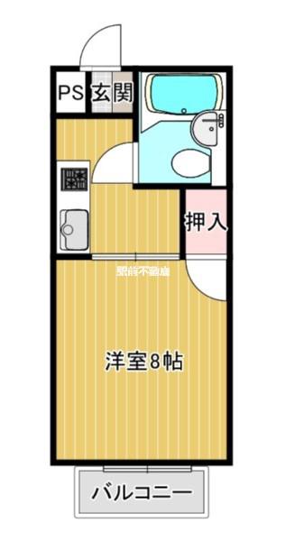 グリーンバレー鳥栖(1K/4階)の間取り写真