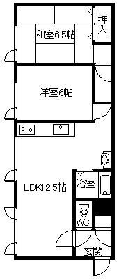 KAERA(2LDK/1階)の間取り写真