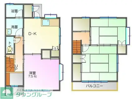 ファミリーパレス(3DK/1階)の間取り写真