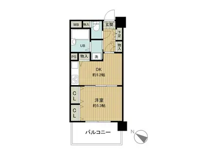 ナイスアーバンプラザ横濱ウエスト(1DK/3階)の間取り写真