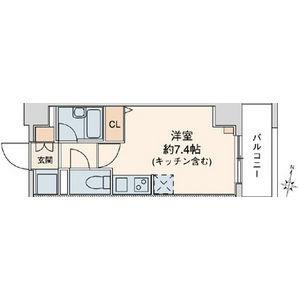 RIDGE堀田(ワンルーム/3階)の間取り写真