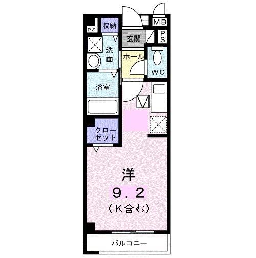 エルンテ清瀬(ワンルーム/1階)の間取り写真