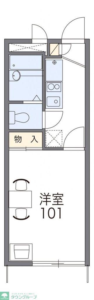 レオパレスクレール(1K/2階)の間取り写真