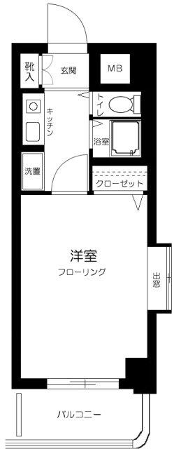 アーバンヒルズ吾妻橋(1K/4階)の間取り写真