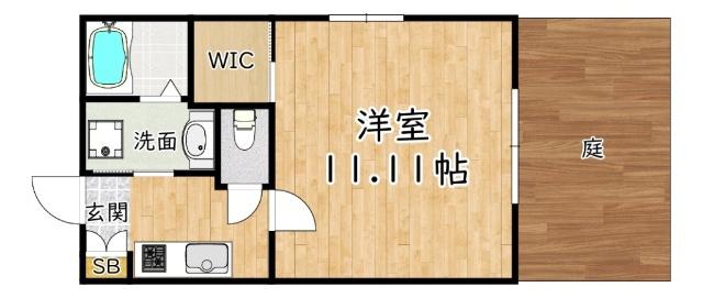 メープル大和田(1K/1階)の間取り写真