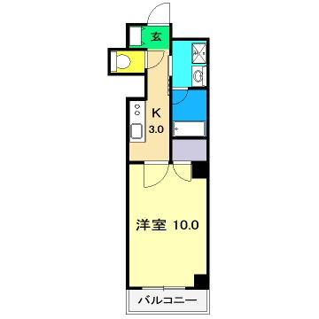 CLASS・Y(1K/7階)の間取り写真