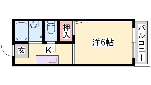 リヴェール田寺(1K/1階)の間取り写真
