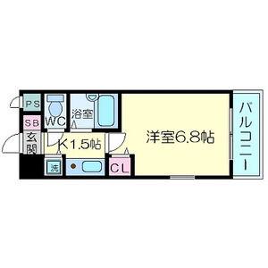 プレサンス同心アーバンステージ(1K/8階)の間取り写真