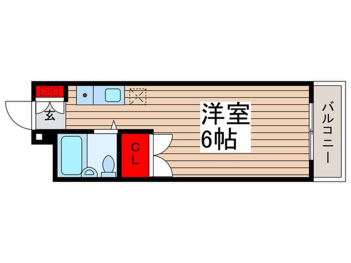 ダイアパレス京成大久保(ワンルーム/2階)の間取り写真