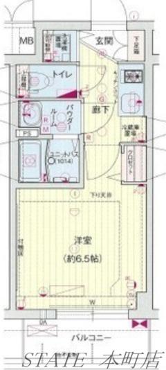 プレサンス松屋町駅前(1K/11階)の間取り写真