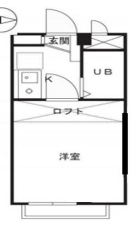 新城QSハイム(1K/3階)の間取り写真