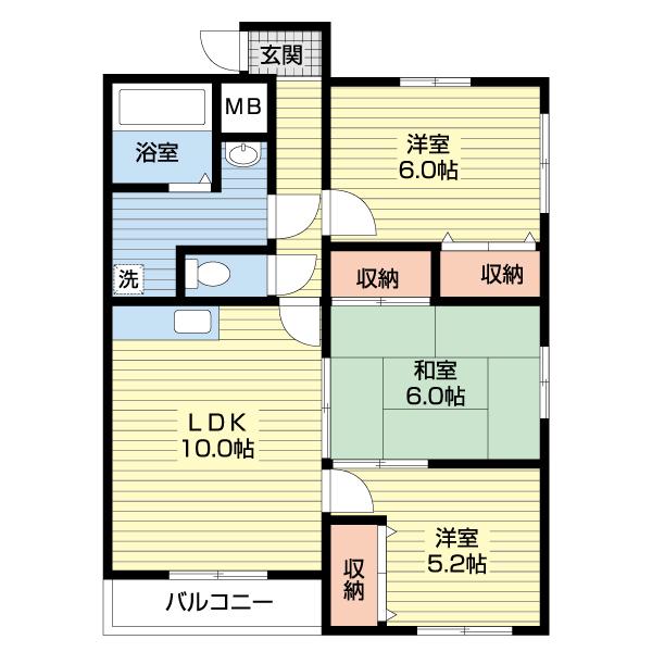 ファインステージ(3LDK/3階)の間取り写真