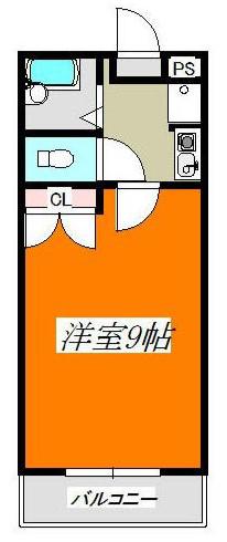 イーリスIII(1K/2階)の間取り写真