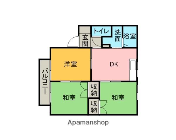 ブルージュオオブ(3DK/1階)の間取り写真