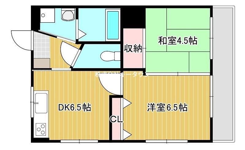 ソレイユ今(2DK/3階)の間取り写真