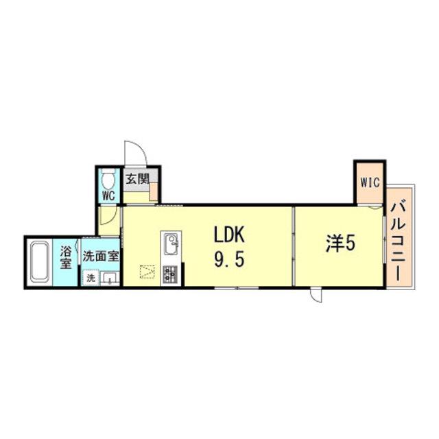 シックピエス西宮北口(1LDK/3階)の間取り写真