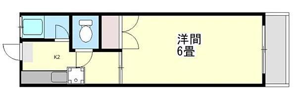 エントピア南郡元(1K/2階)の間取り写真