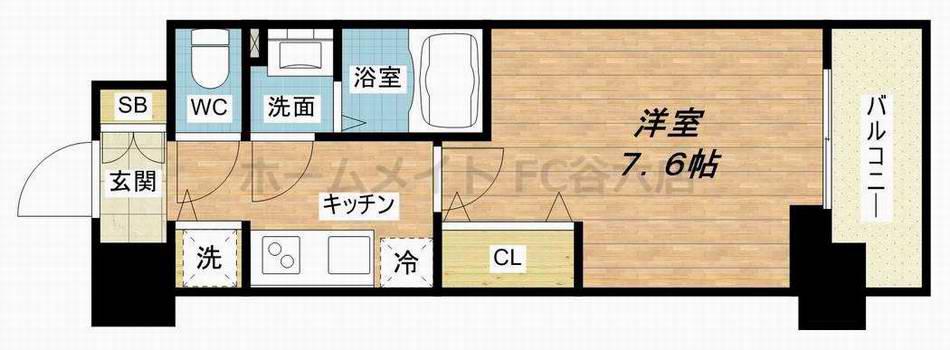 エスリード大阪城アクシス(1K/5階)の間取り写真