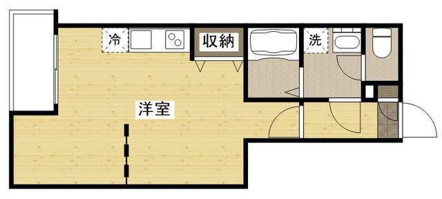 BRANCHE宇品(ワンルーム/4階)の間取り写真