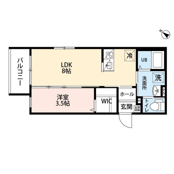 ROBOT HOME 吉塚(1LDK/3階)の間取り写真