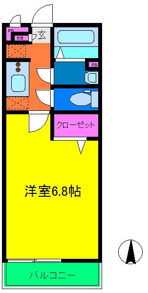 リブリ・アデーレ(1K/2階)の間取り写真