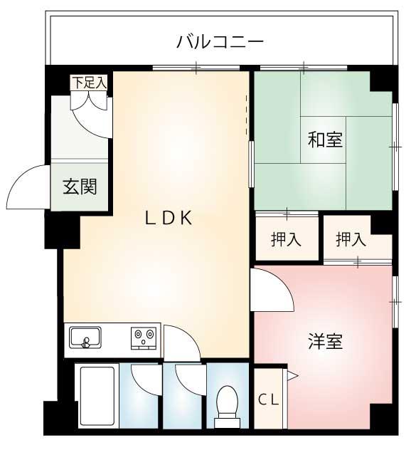 リアライズ浅間台(2LDK/3階)の間取り写真