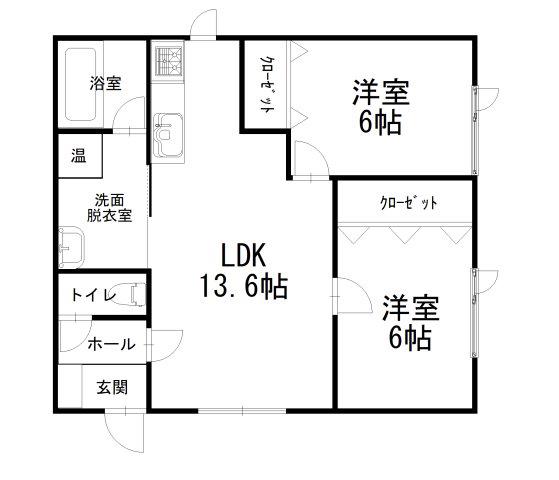 ビーンズIII(2LDK/2階)の間取り写真