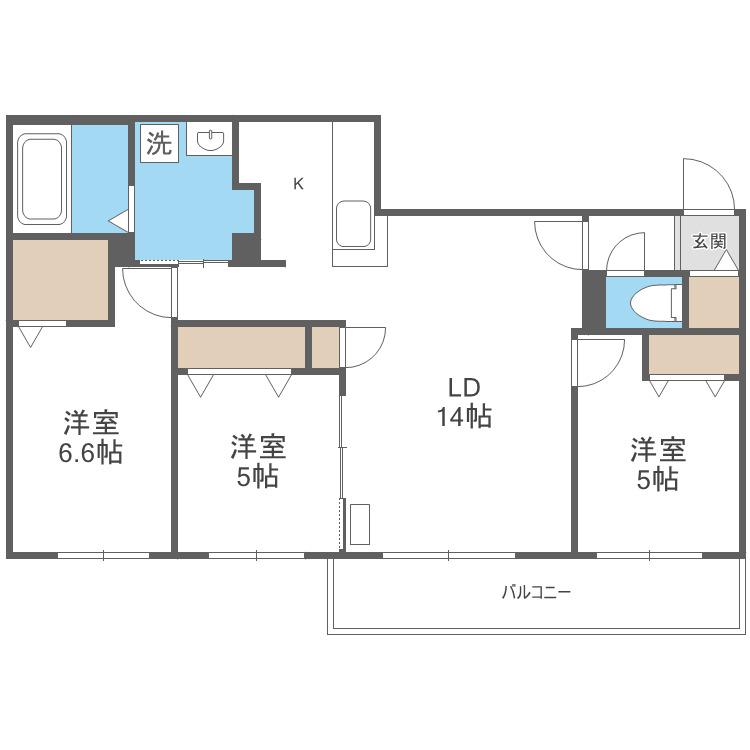 STELA POLARE(3LDK/5階)の間取り写真